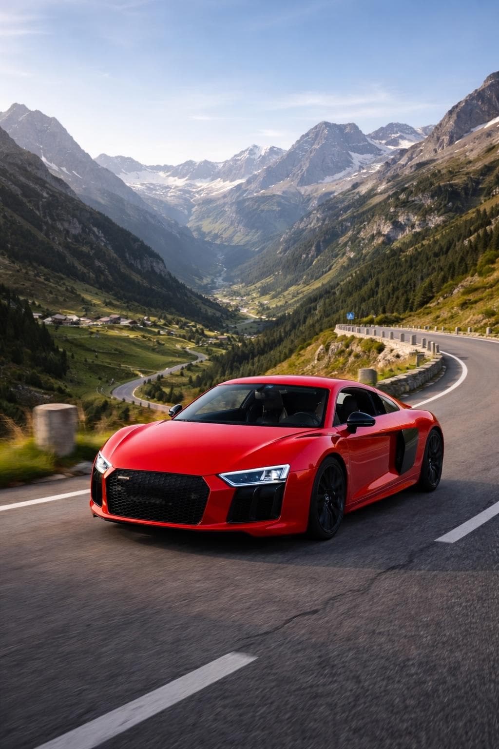 Sunset Drive — Sportwagen im Abendlicht